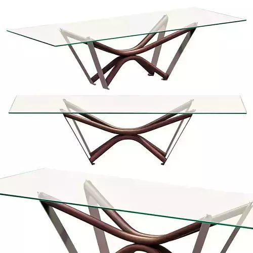 MARATHON glass dining table by Cattelanitalia