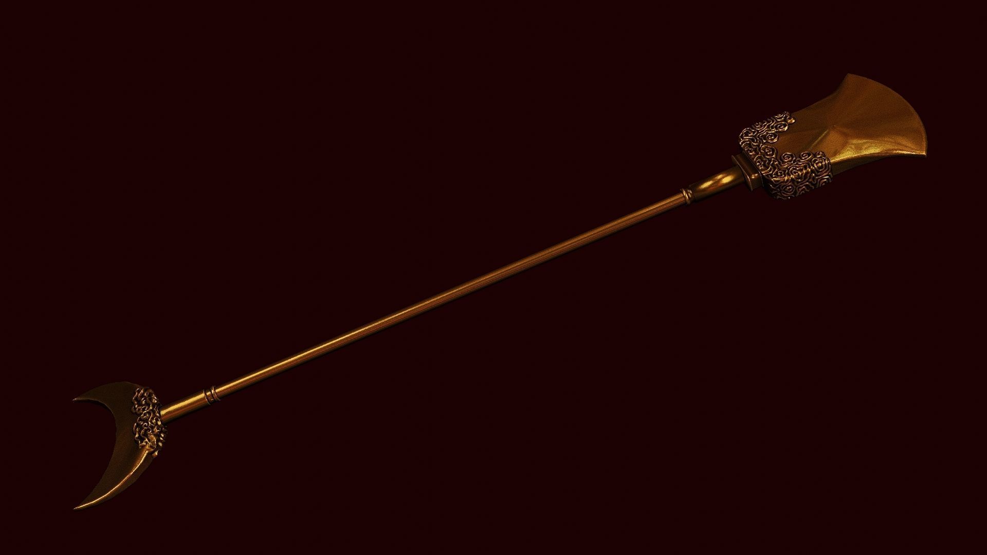 Lu zhishens weapon 3d printable 3D model_7