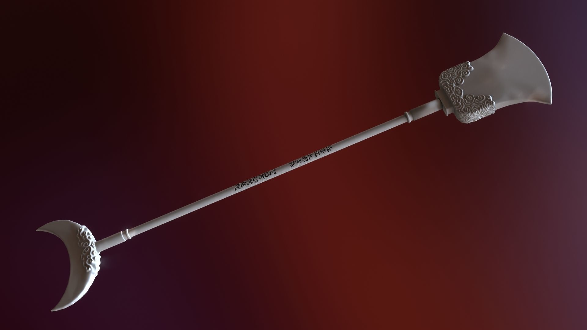 Lu zhishens weapon 3d printable 3D model_23
