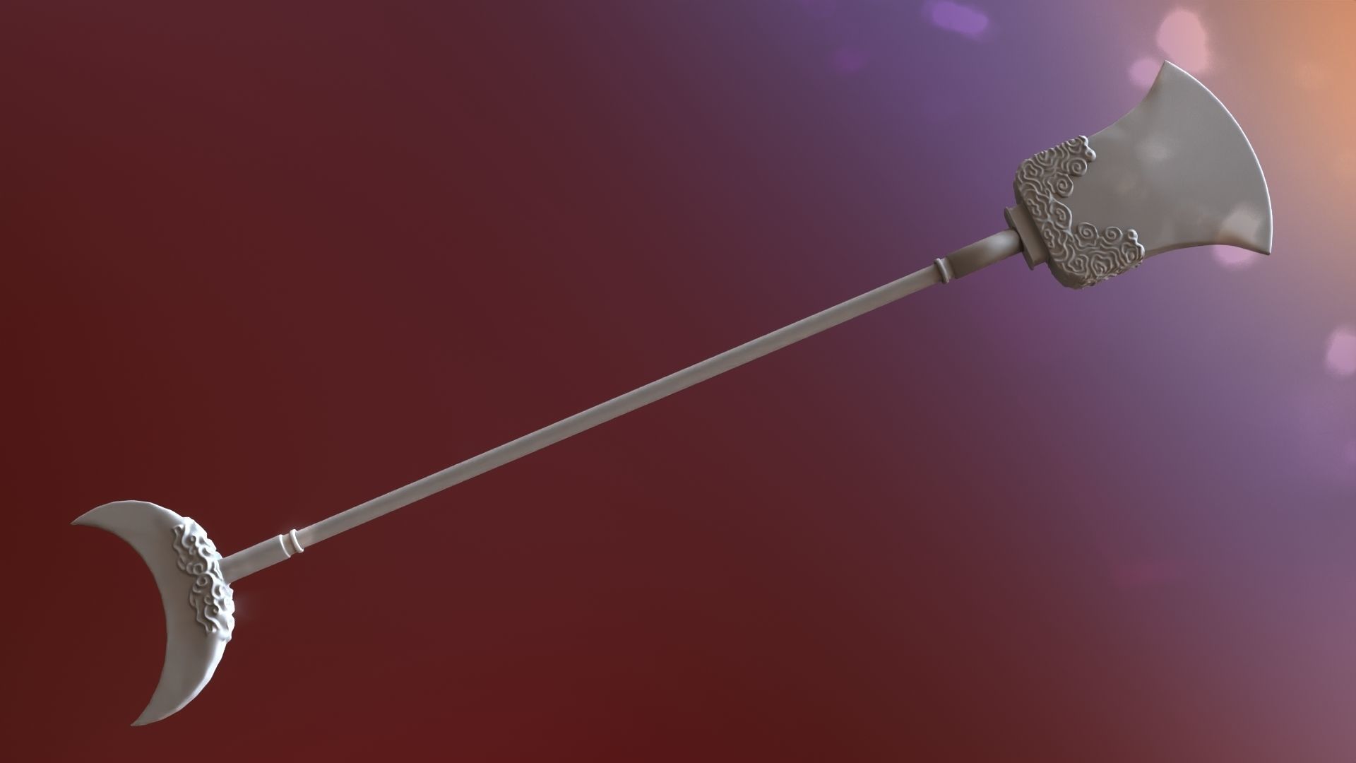 Lu zhishens weapon 3d printable 3D model_28