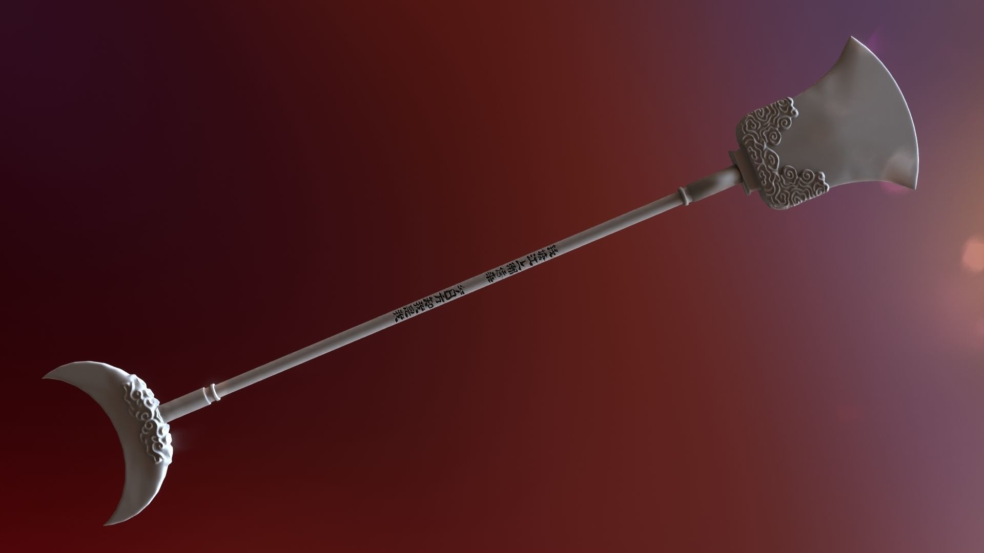 Lu zhishens weapon 3d printable 3D model_22