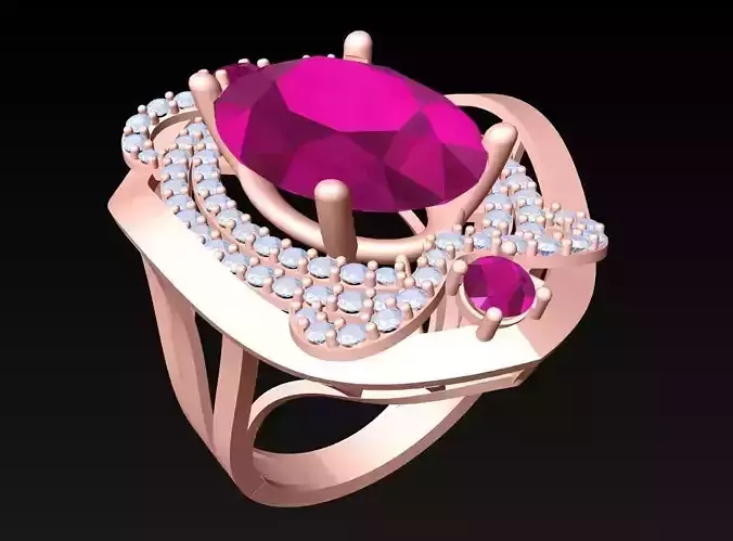 Oval Stone Ring - Womens Rings - N6136