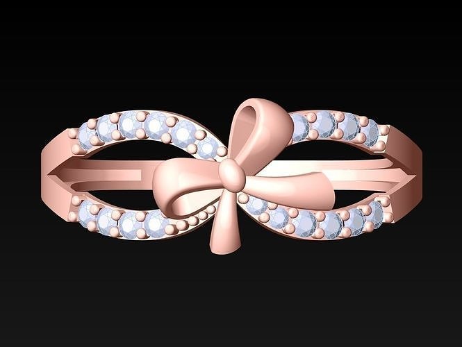 Bow Tie Ring - Womens Rings - N6622 3D print model