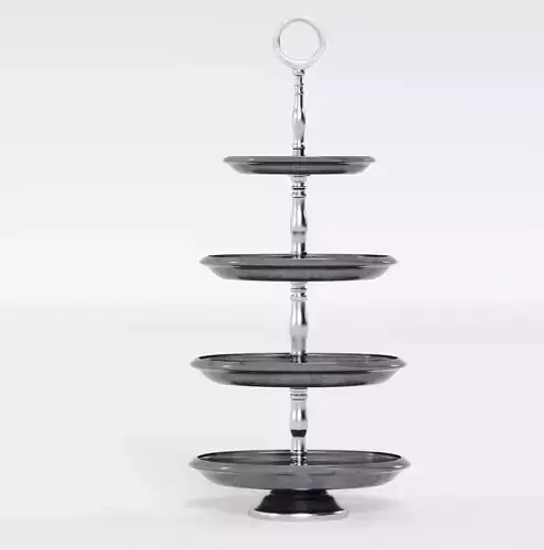 Ellipse Metal Cake Stand 4 Tiers  Low-poly 3D model