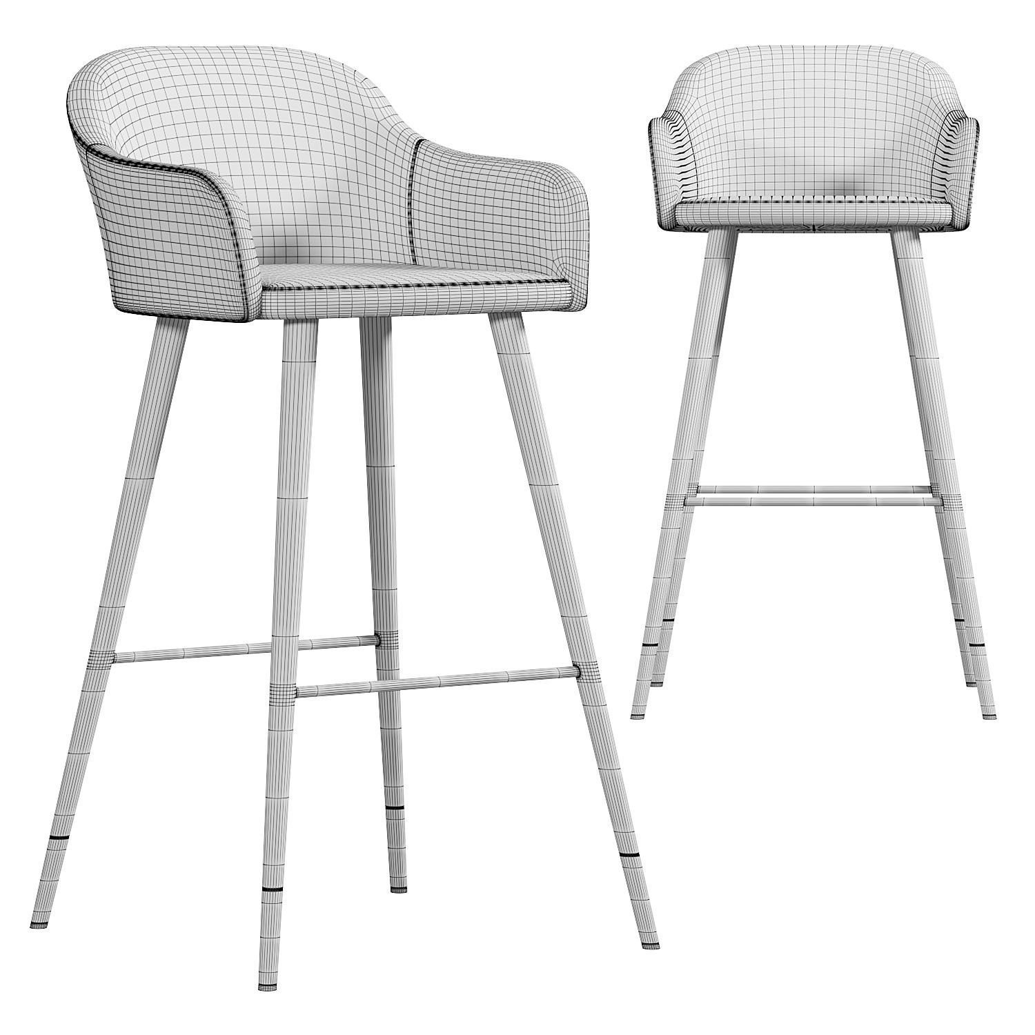 CARPI STOOL by Vicalhome 3D model_2