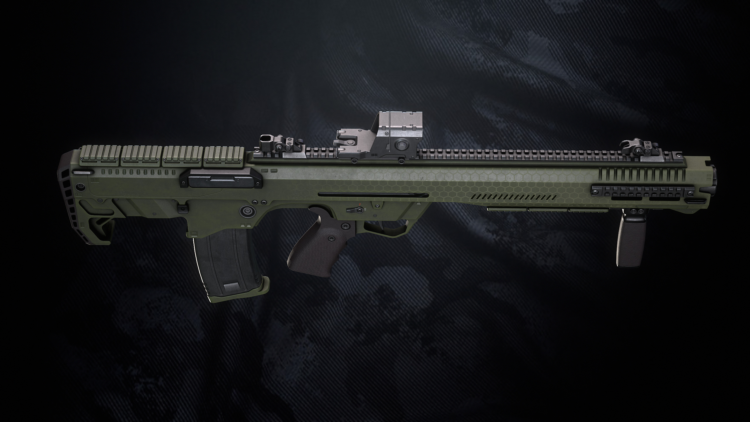 DF 122 Shotgun With Hands And weapon Case Low-poly 3D model_8