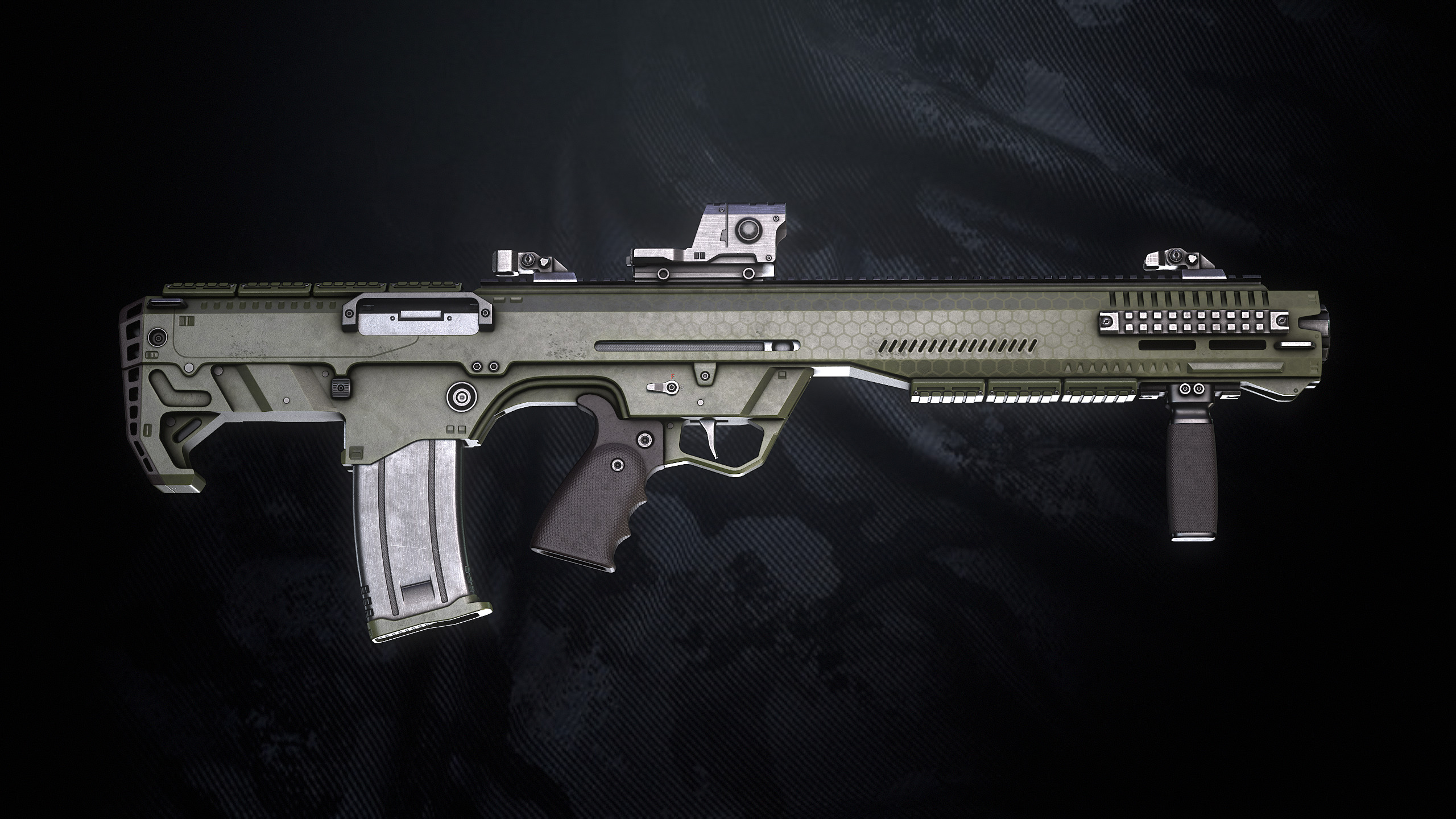 DF 122 Shotgun With Hands And weapon Case Low-poly 3D model_15