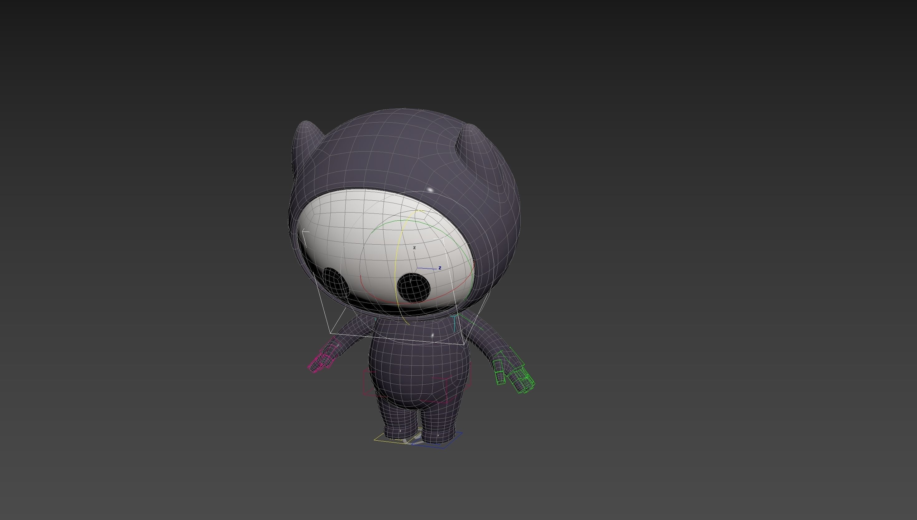 Character249 Rigged Mascot 3D model_21