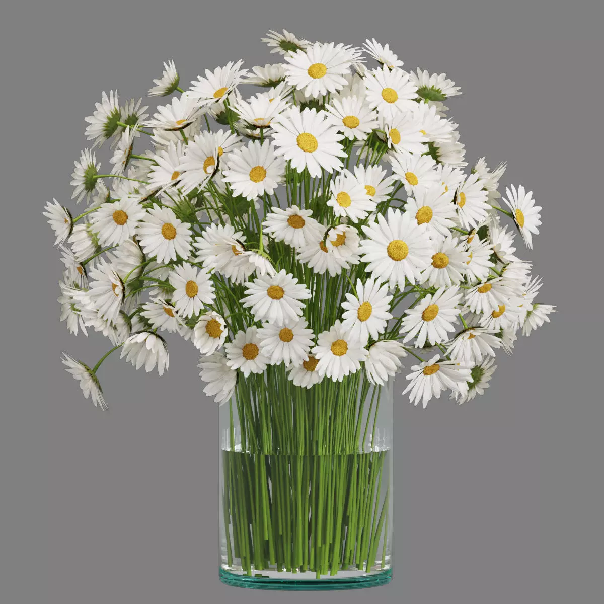 Flower In Glass Vase 05 3D model