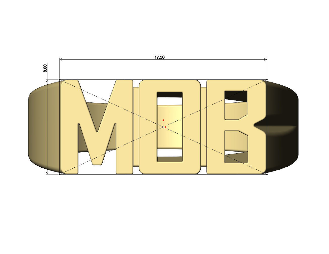 MOB name ring US sizes 6to10 3D print model_8