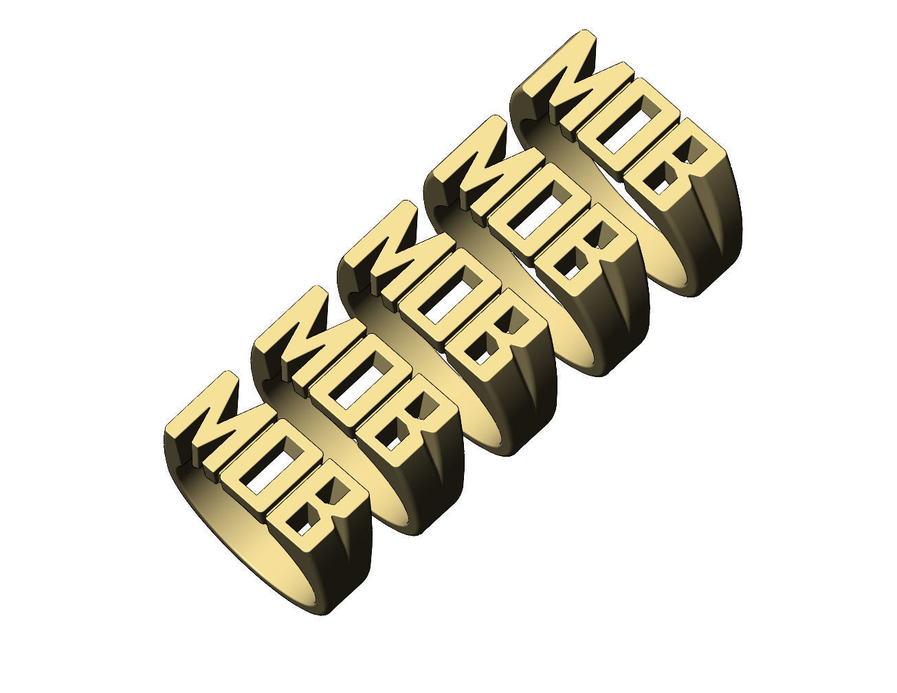 MOB name ring US sizes 6to10 3D print model_5