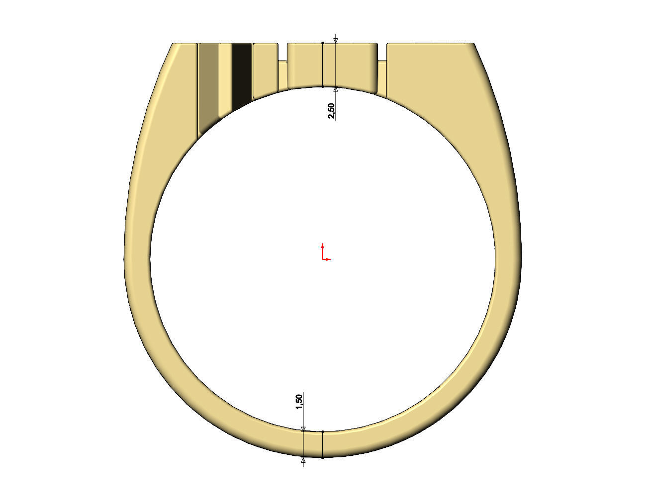 MOB name ring US sizes 6to10 3D print model_7