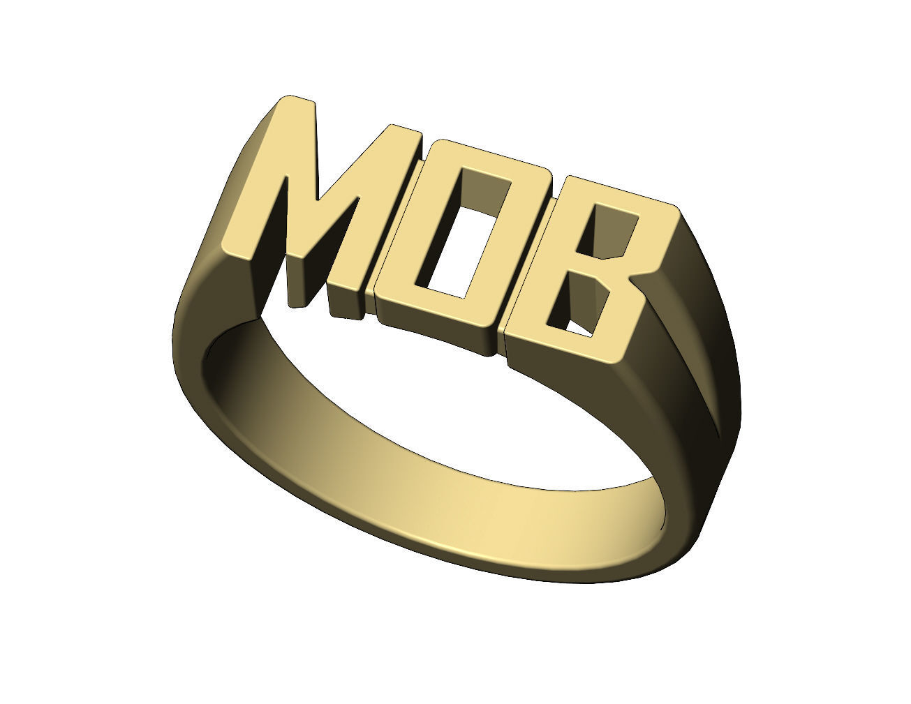 MOB name ring US sizes 6to10 3D print model_6