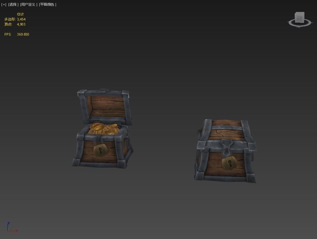 Treasure Chest Low-poly 3D model_3