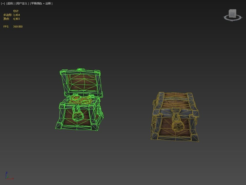 Treasure Chest Low-poly 3D model_4