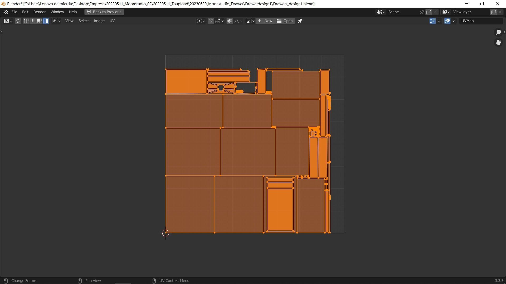 Realistic office drawer units Low-poly 3D model_17