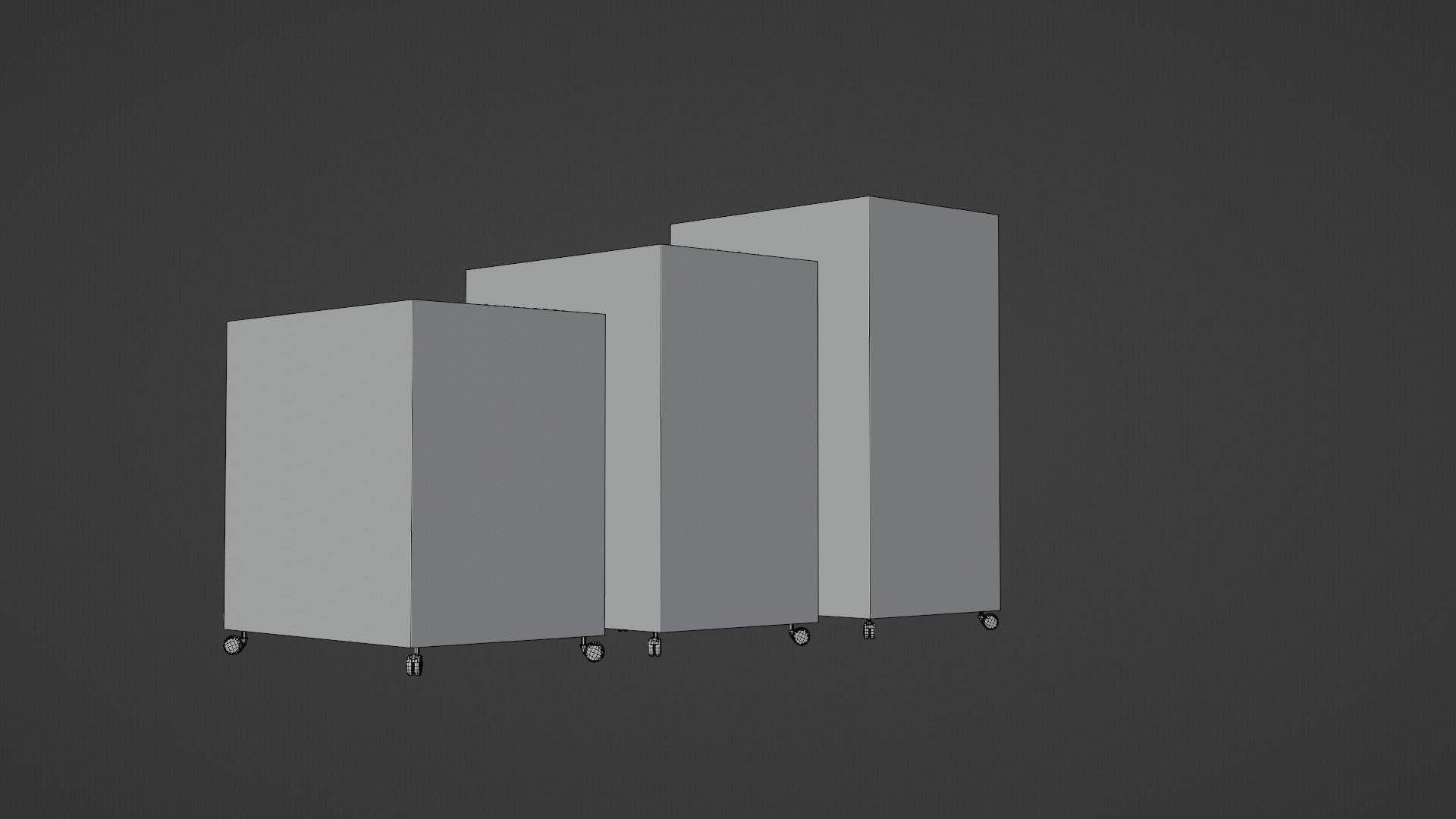 Realistic office drawer units Low-poly 3D model_12