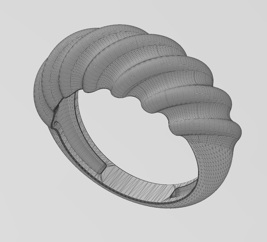 Tilted undulations dome ring US sizes 6to9 3D print model_15