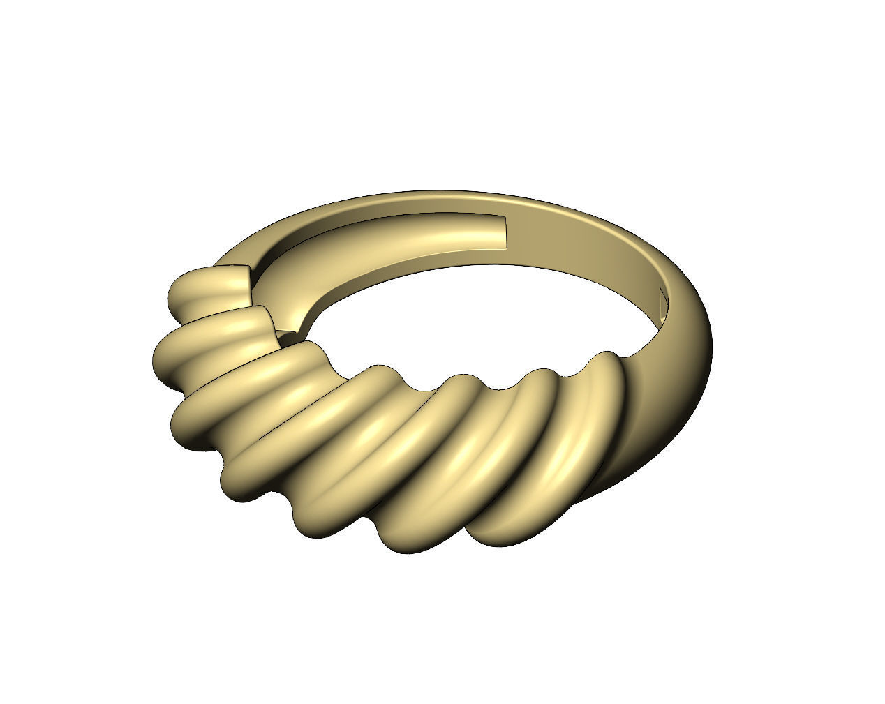 Tilted undulations dome ring US sizes 6to9 3D print model_10