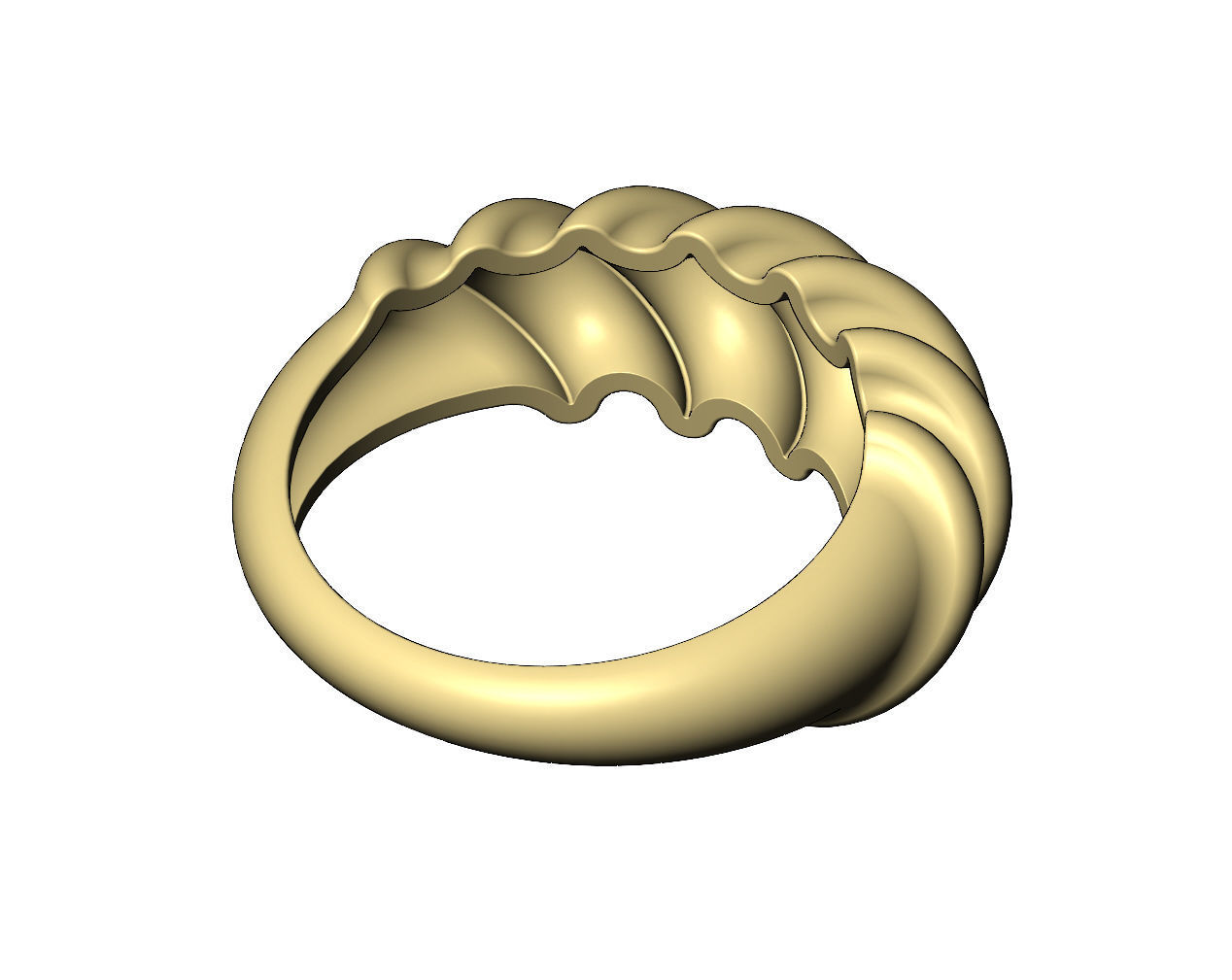 Tilted undulations dome ring US sizes 6to9 3D print model_11