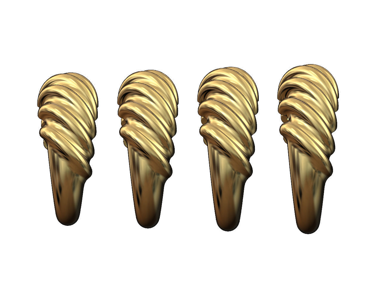 Tilted undulations dome ring US sizes 6to9 3D print model_2