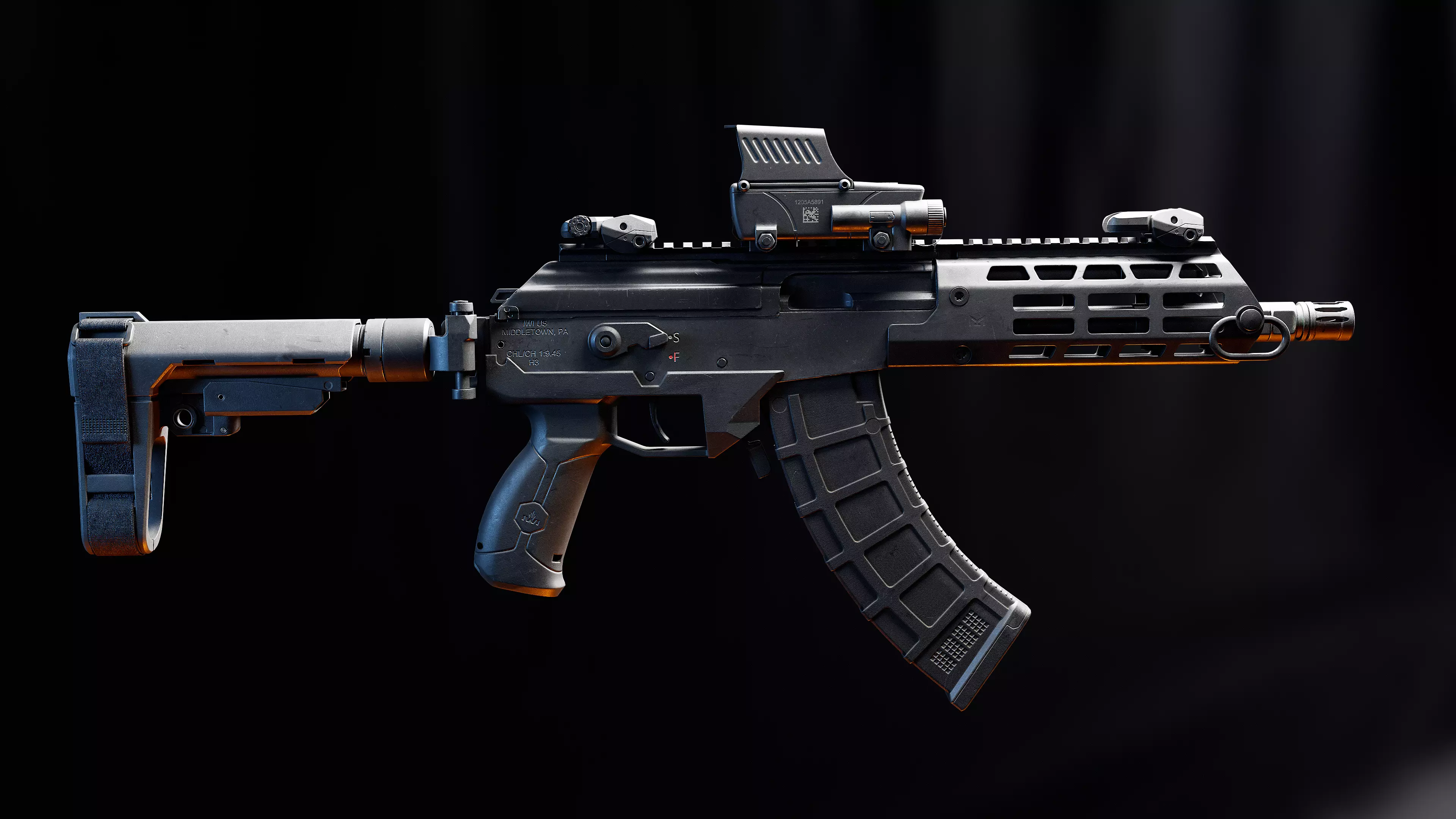 IWI Galil ace gen2 Low-poly 3D model_0