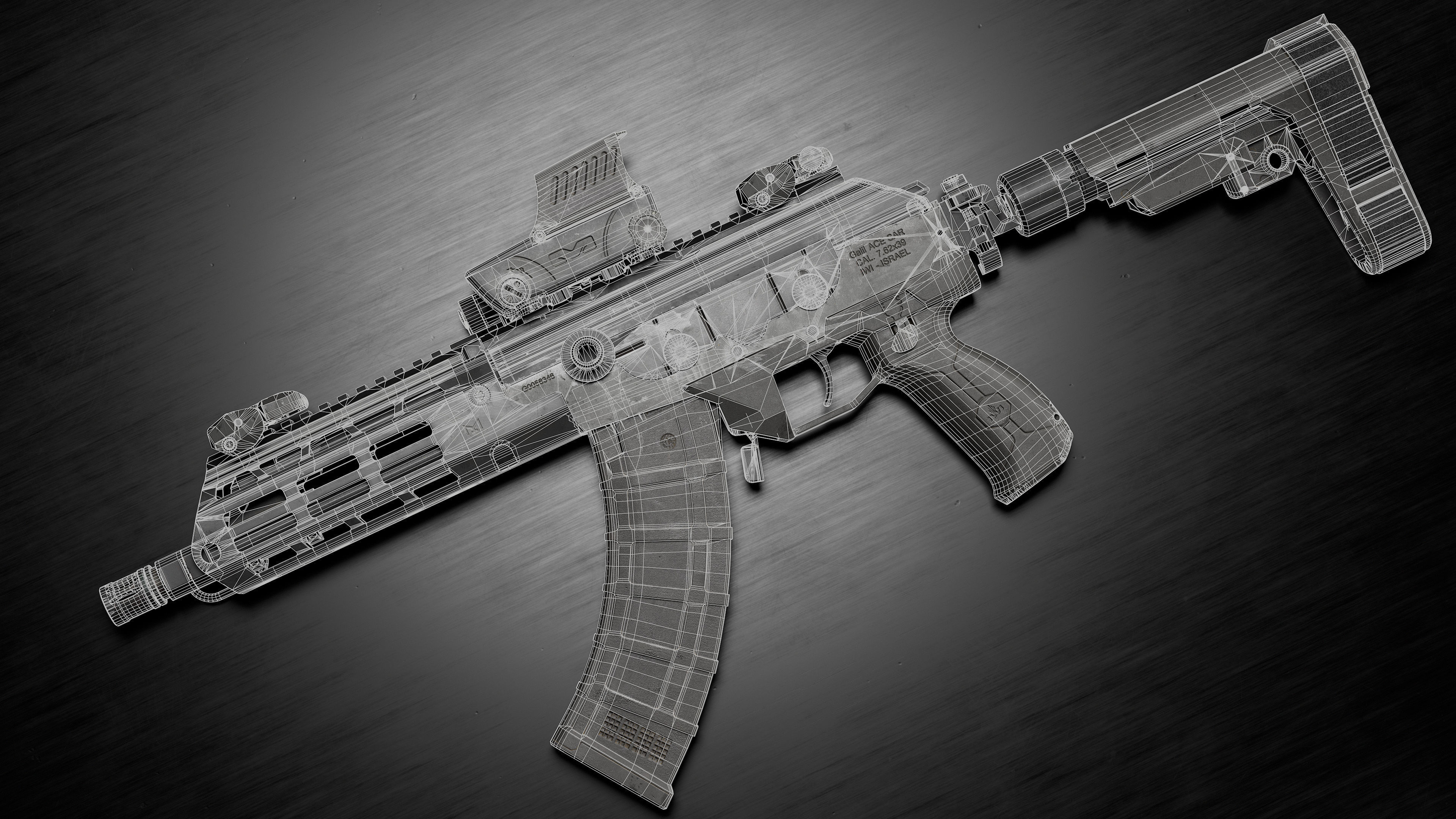 IWI Galil ace gen2 Low-poly 3D model_12