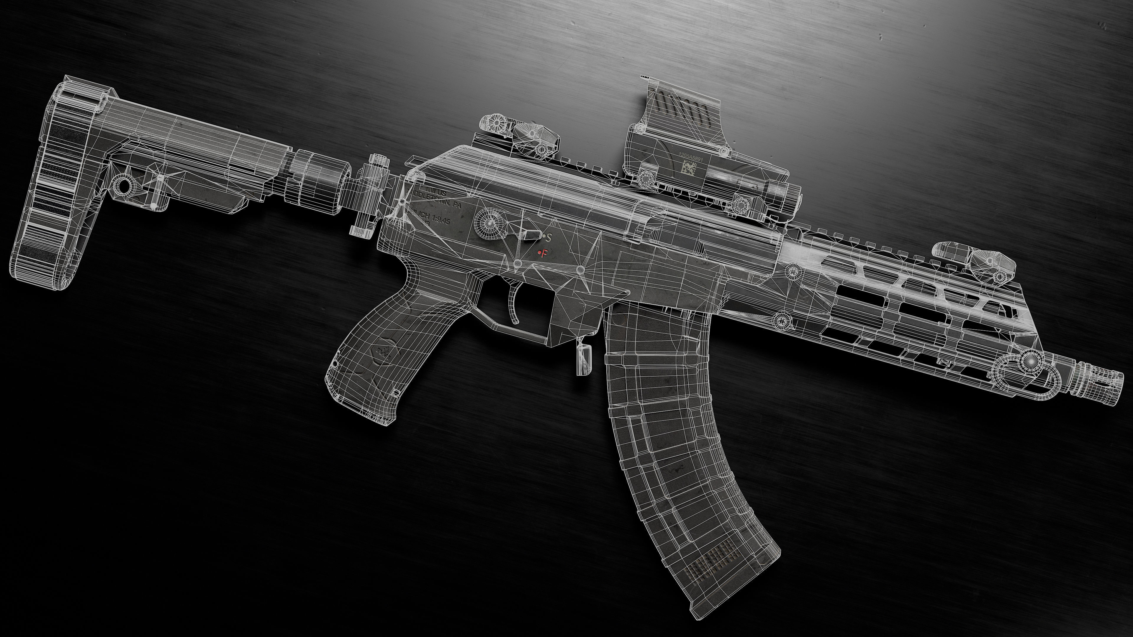 IWI Galil ace gen2 Low-poly 3D model_13
