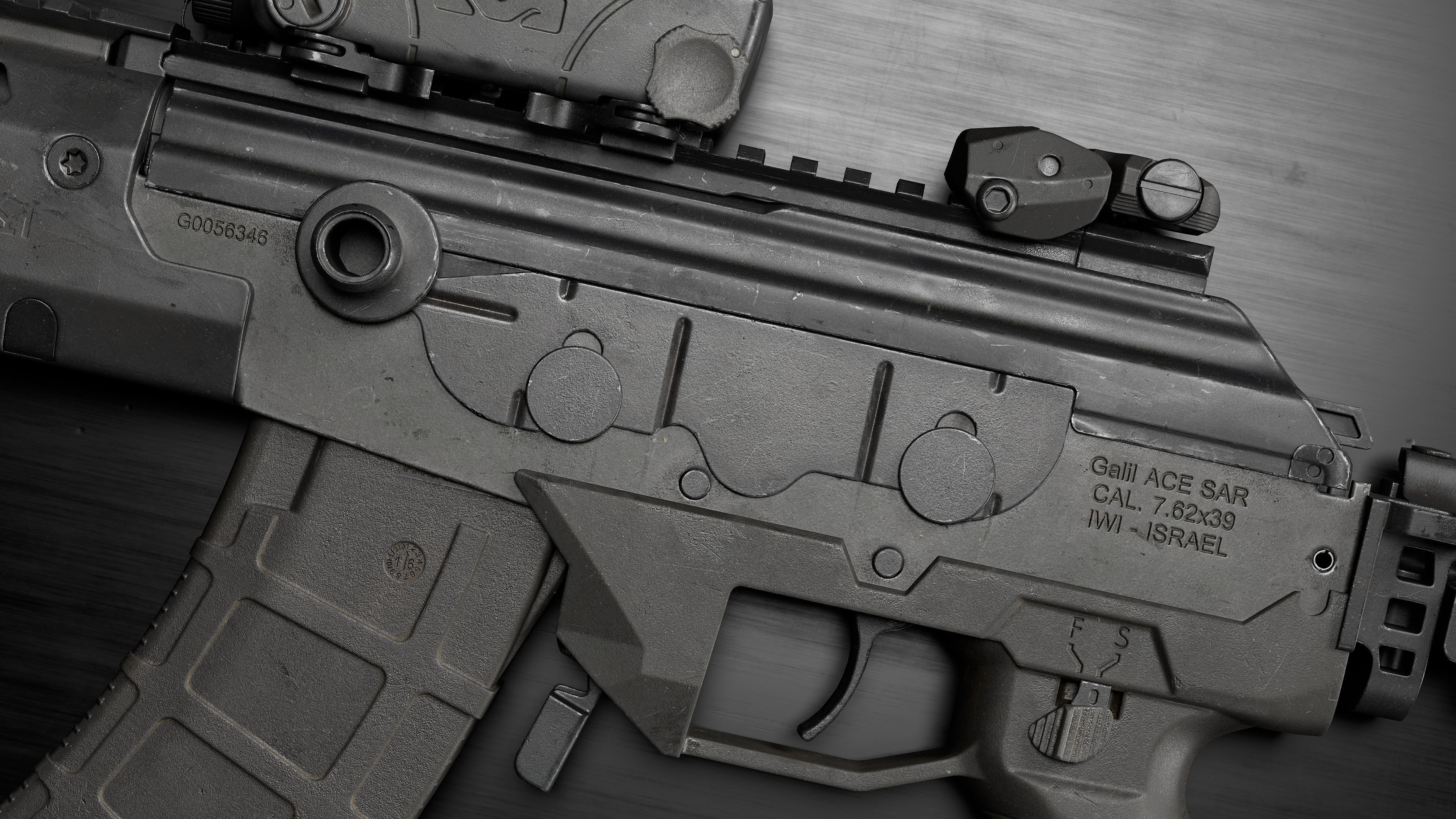 IWI Galil ace gen2 Low-poly 3D model_7