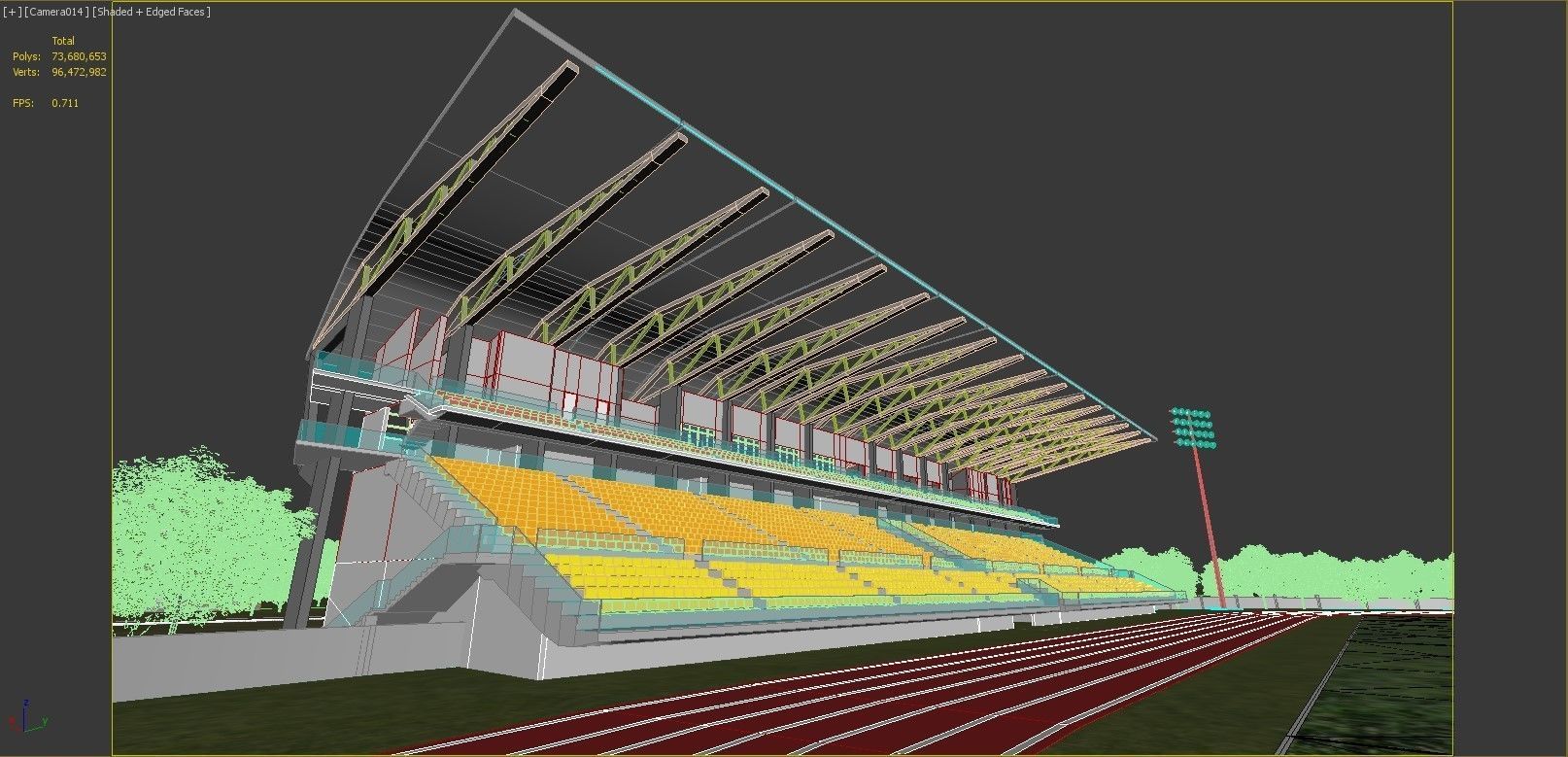 Stadium Low-poly 3D model_15