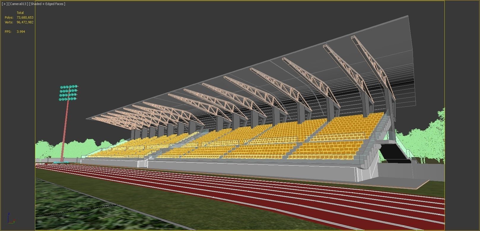 Stadium Low-poly 3D model_20