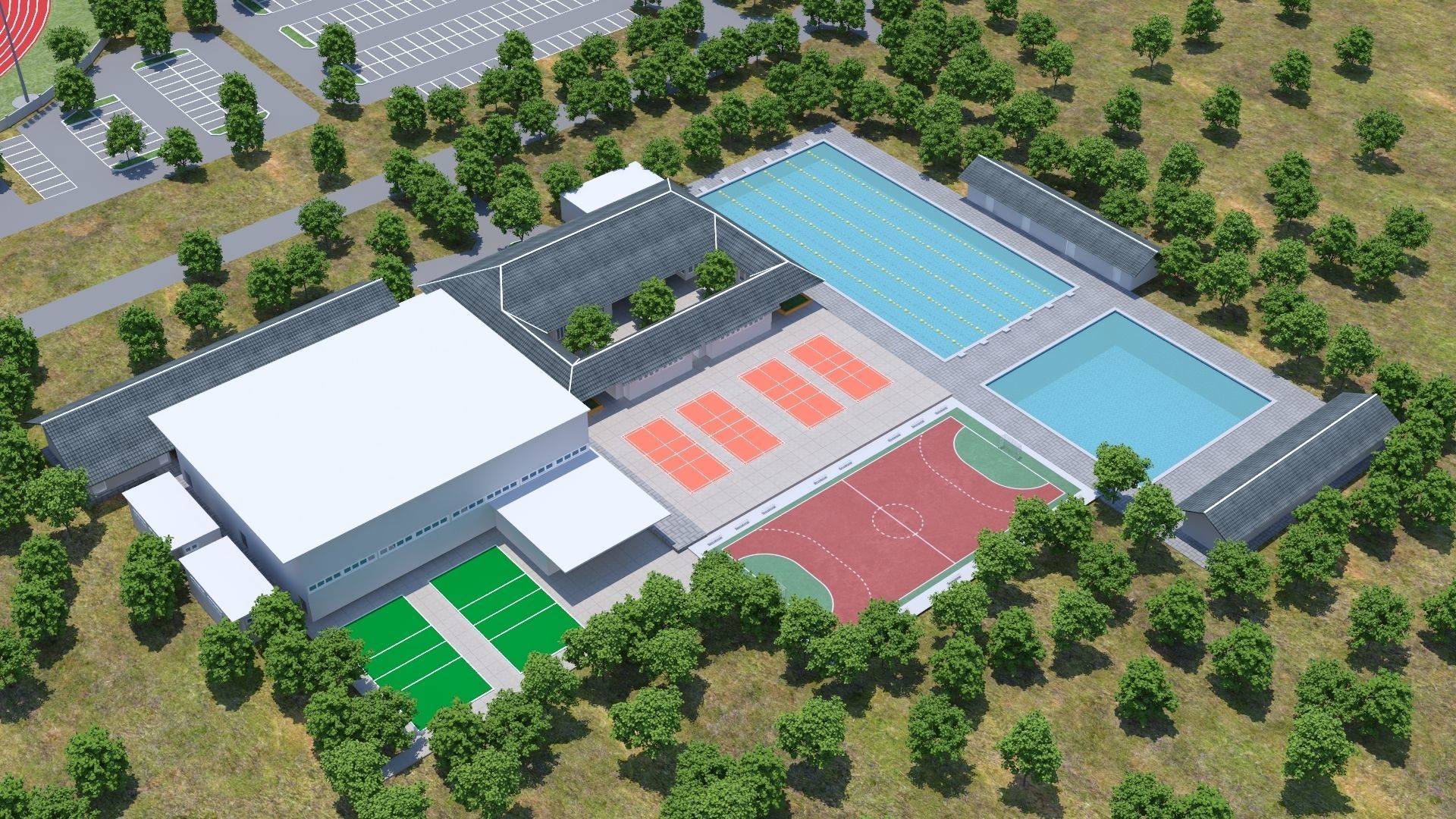 Stadium Low-poly 3D model_11