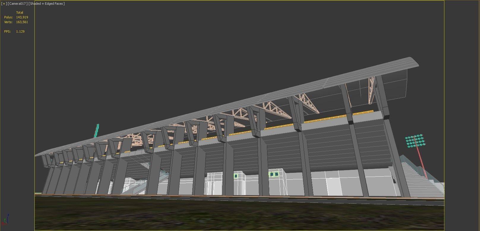 Stadium Low-poly 3D model_17