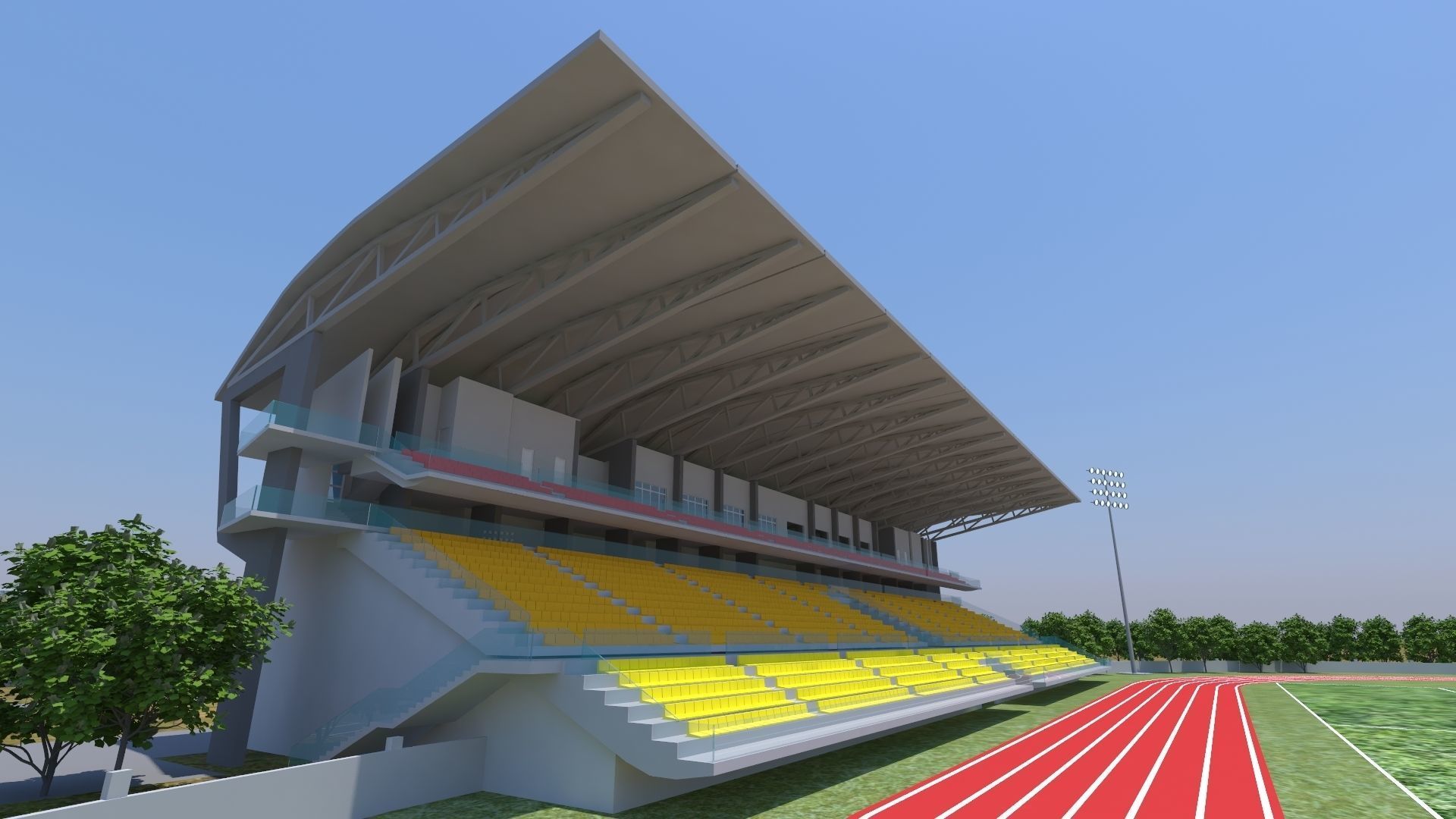 Stadium Low-poly 3D model_13