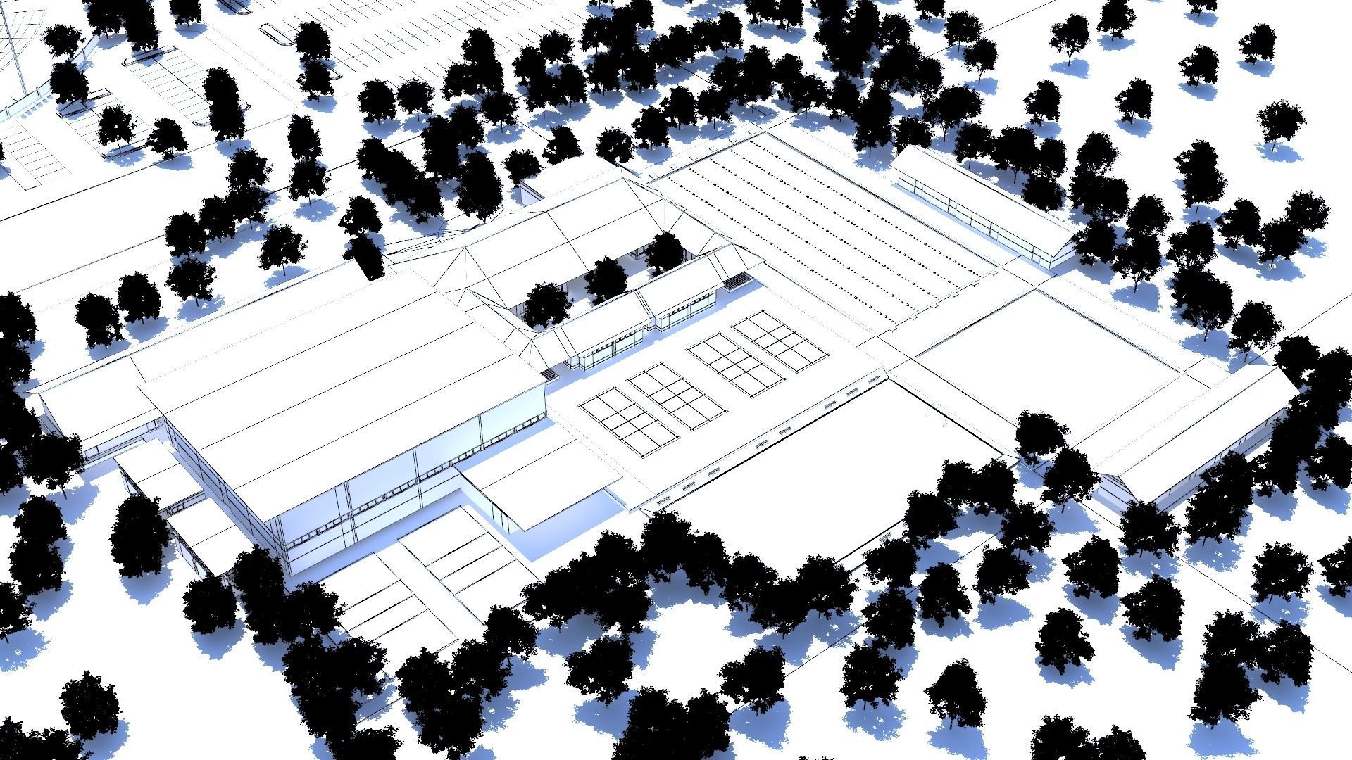 Stadium Low-poly 3D model_19