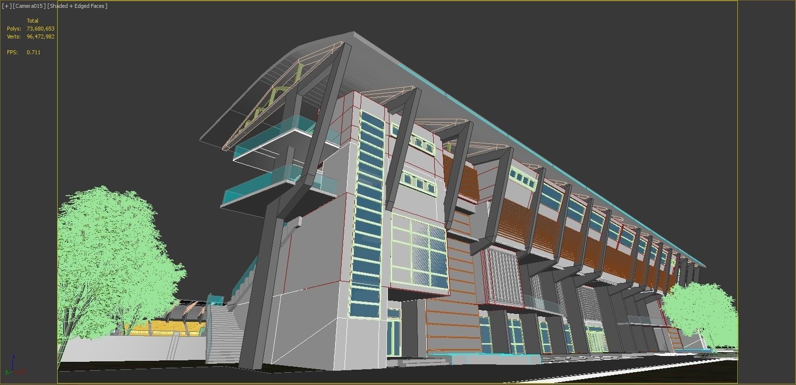 Stadium Low-poly 3D model_14