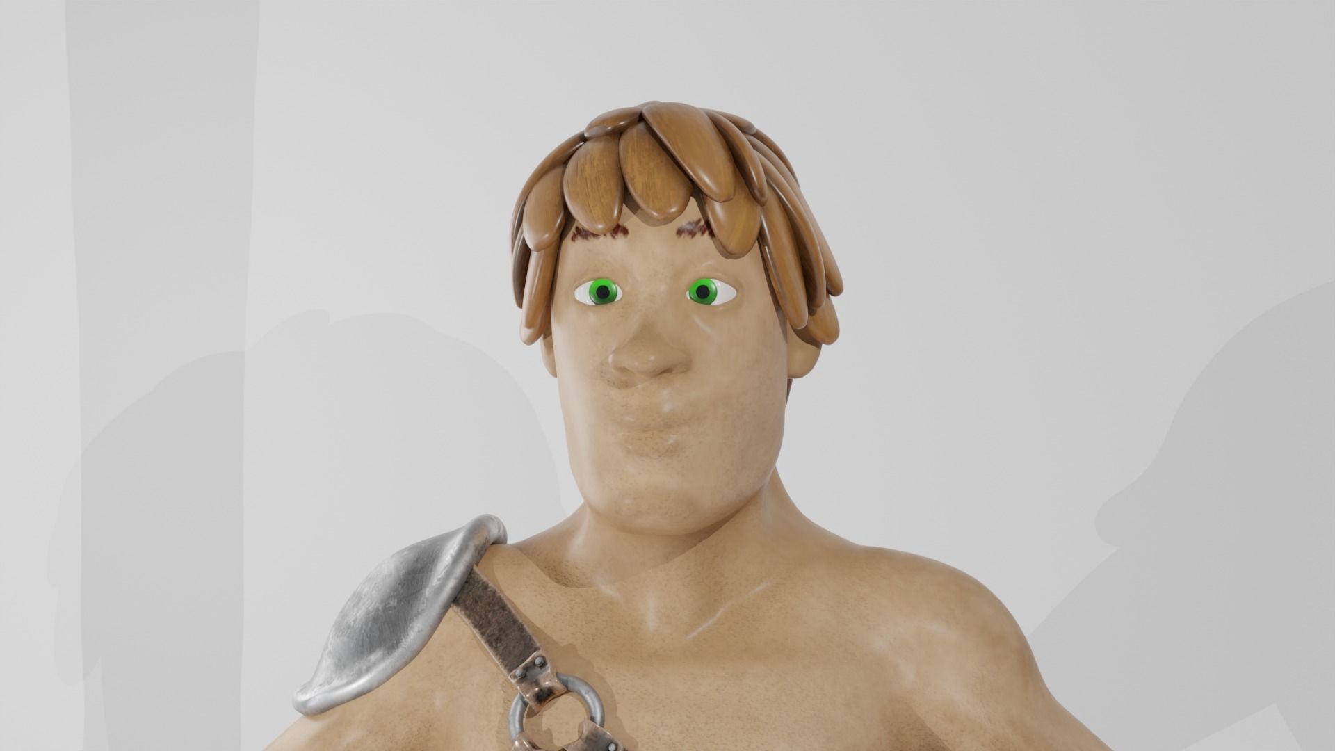 Gladiator Cartoon 3D model_8