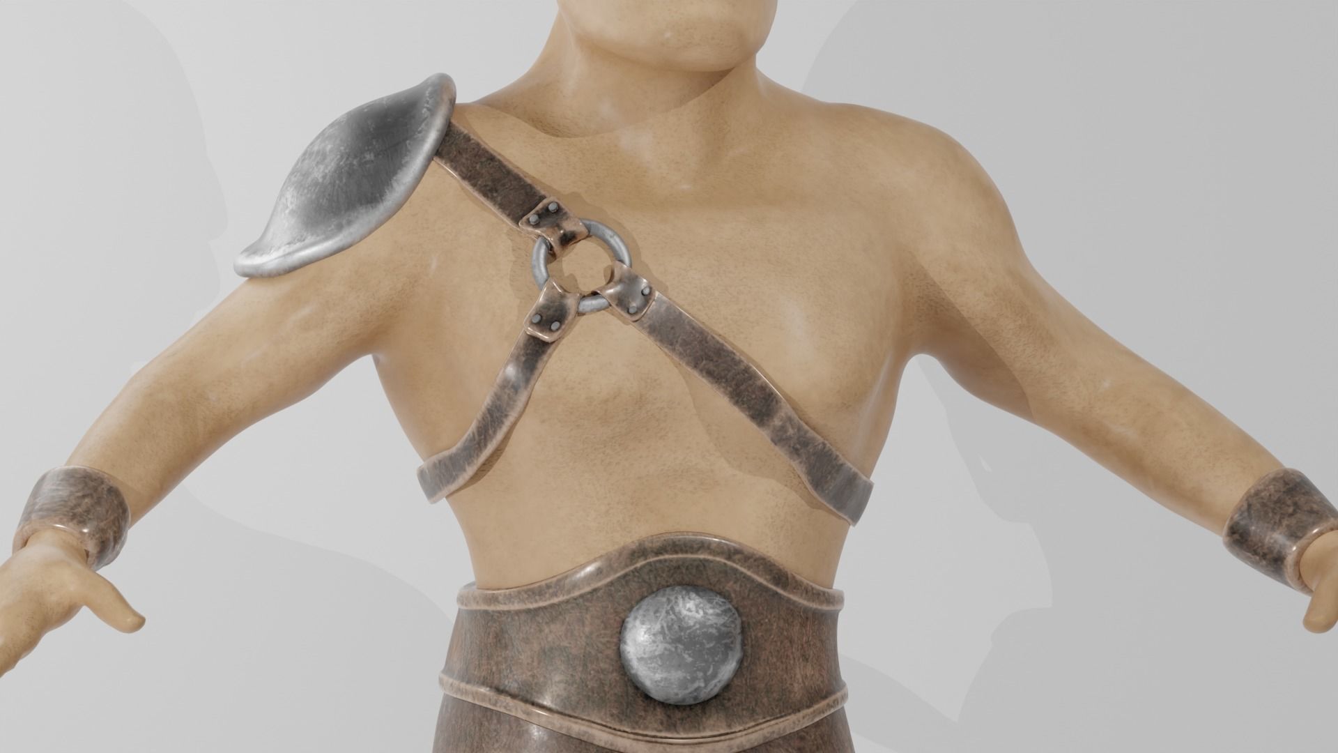 Gladiator Cartoon 3D model_11