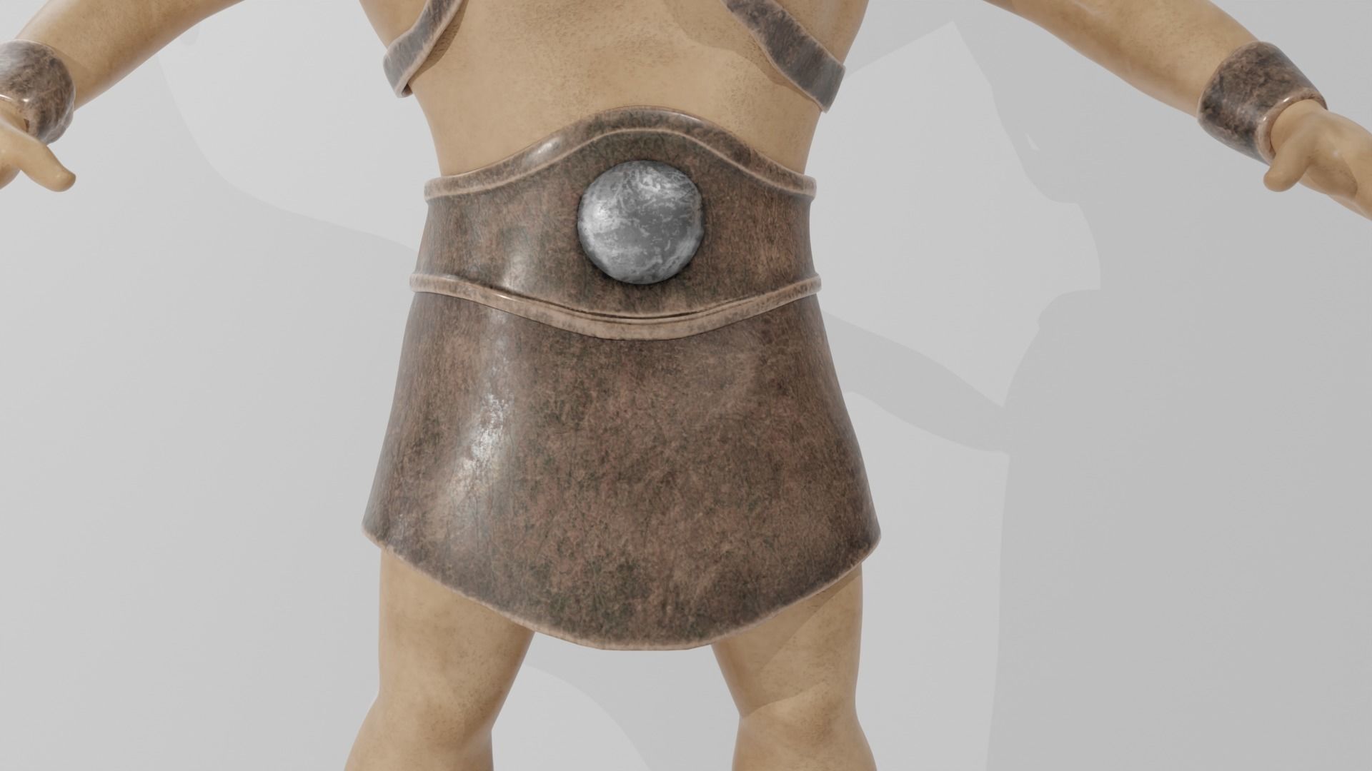 Gladiator Cartoon 3D model_10