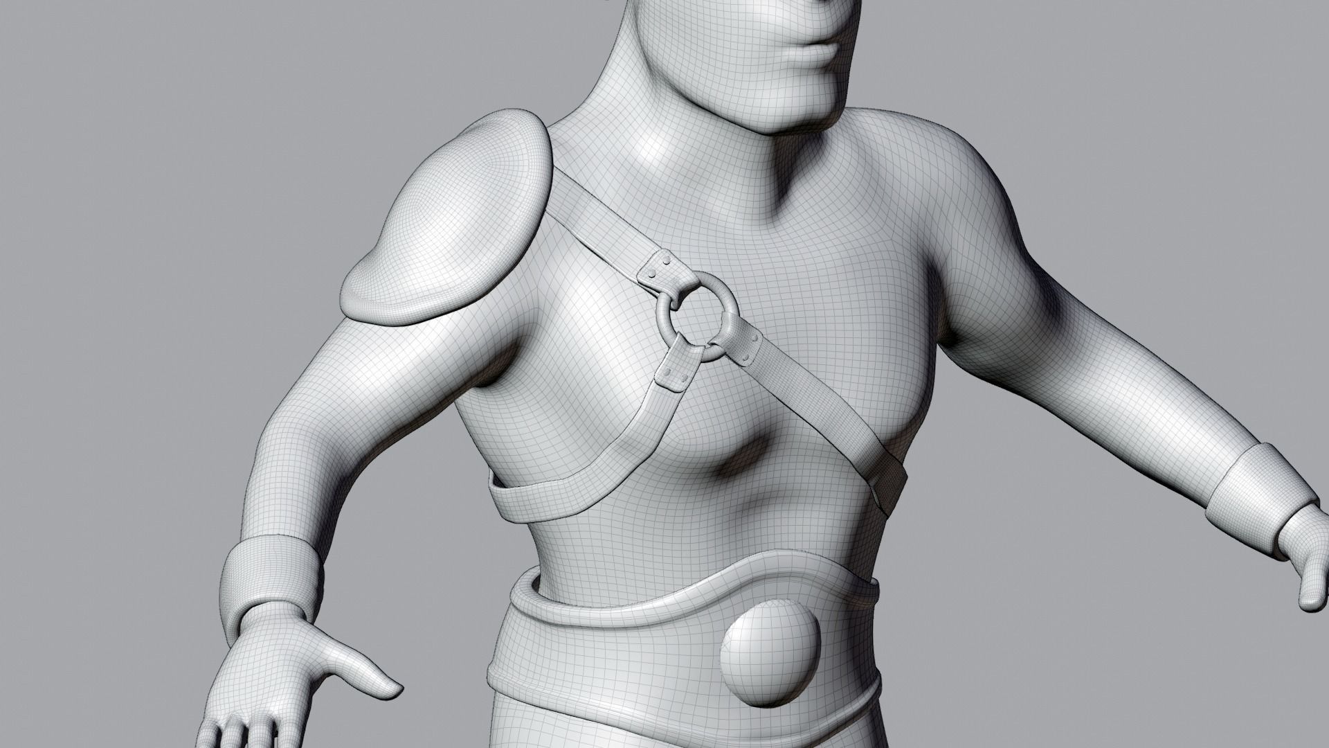 Gladiator Cartoon 3D model_3