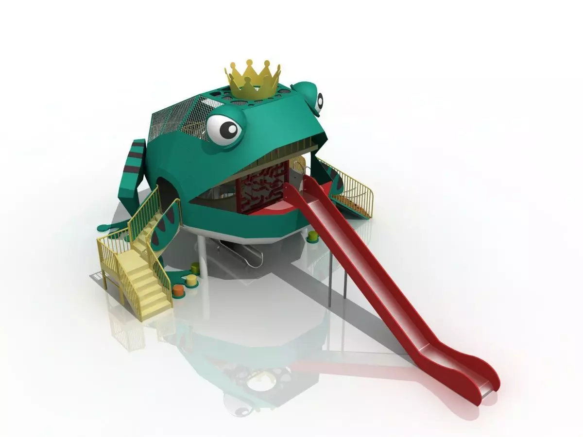 The Animal Frog Prince Children Outdoor Playground 3D model_0