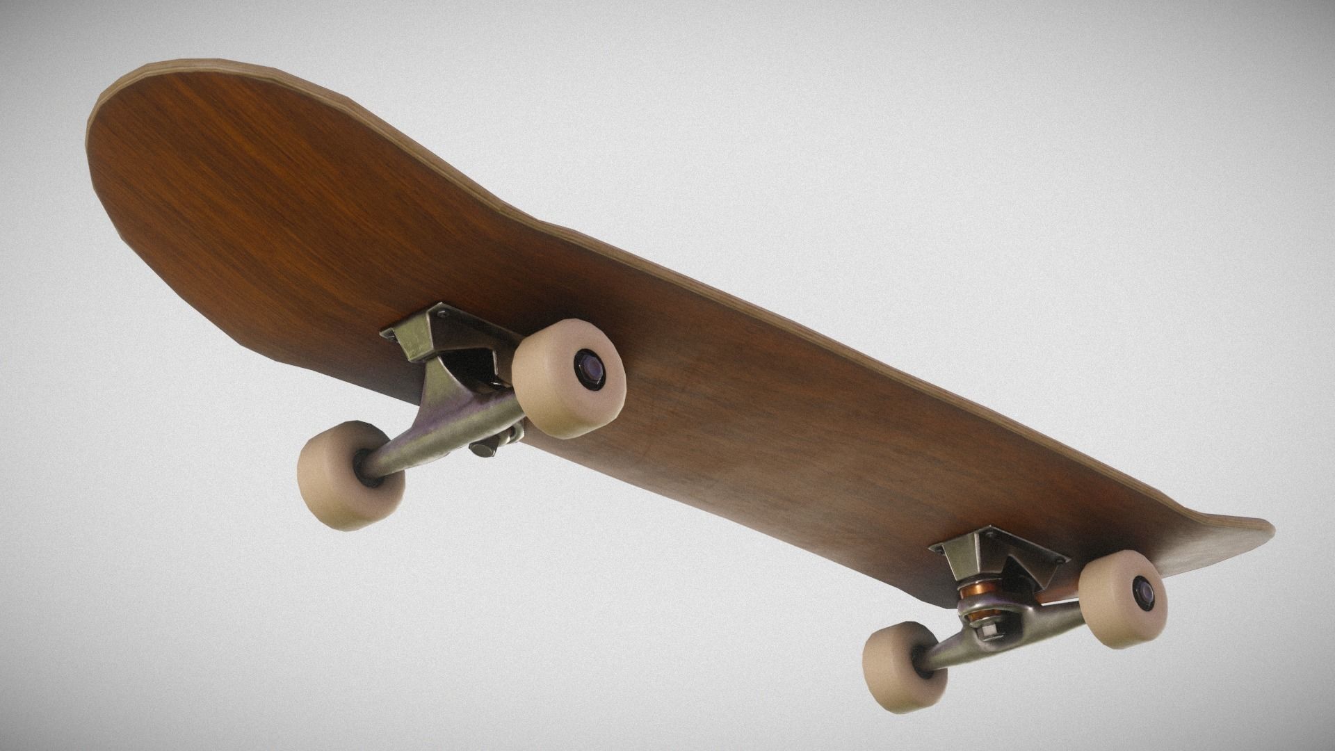 Skateboard Low-poly 3D model_2