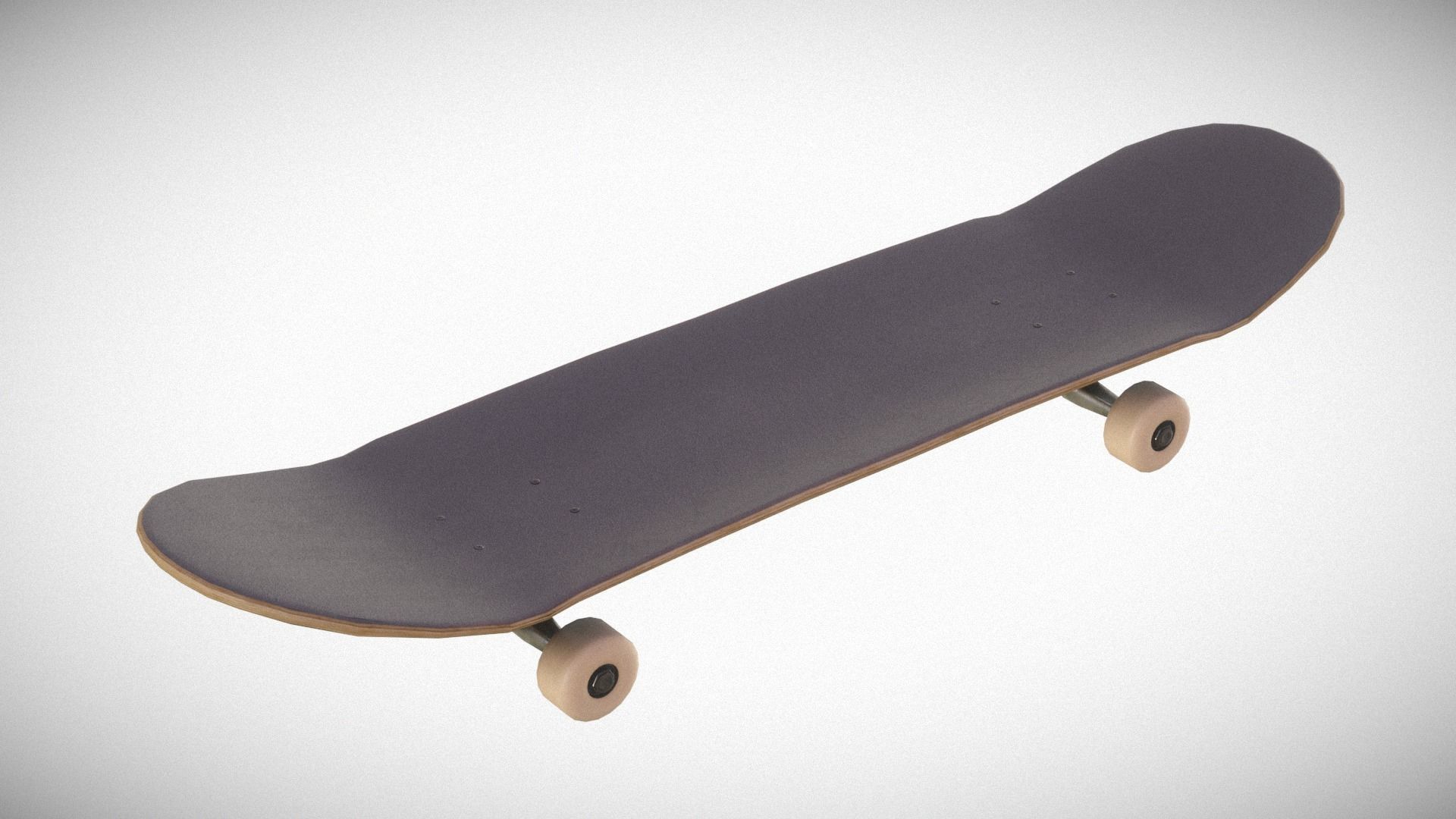Skateboard Low-poly 3D model_1