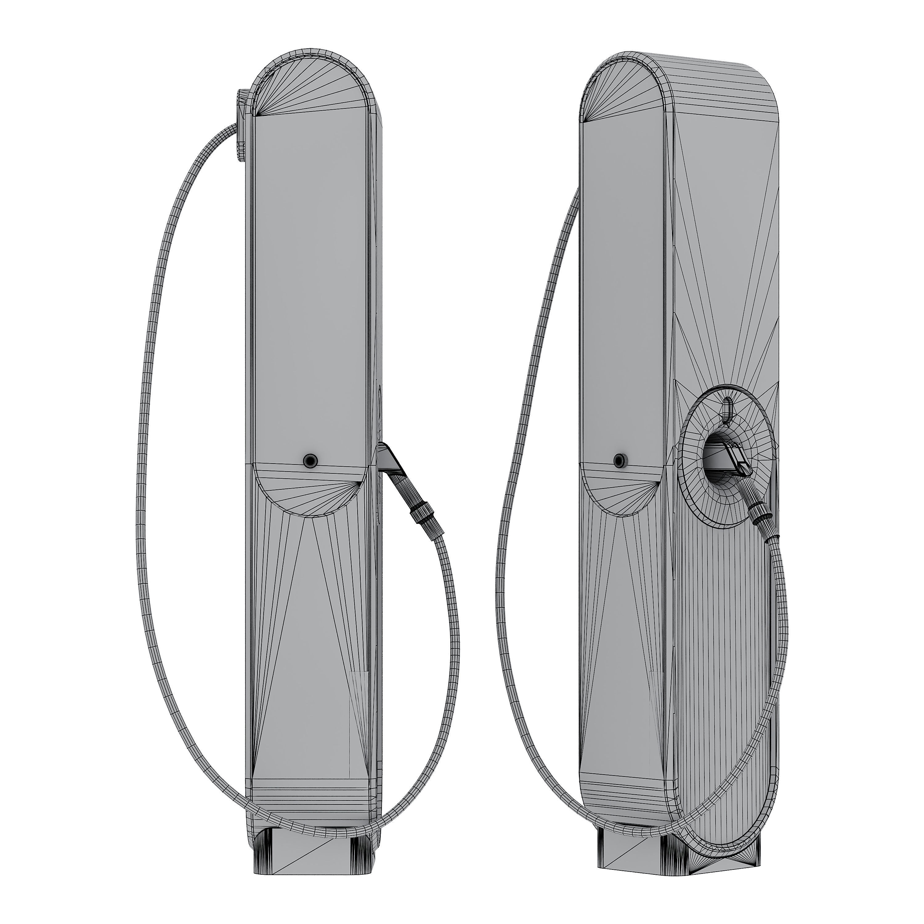 EV charger station Low-poly 3D model_5