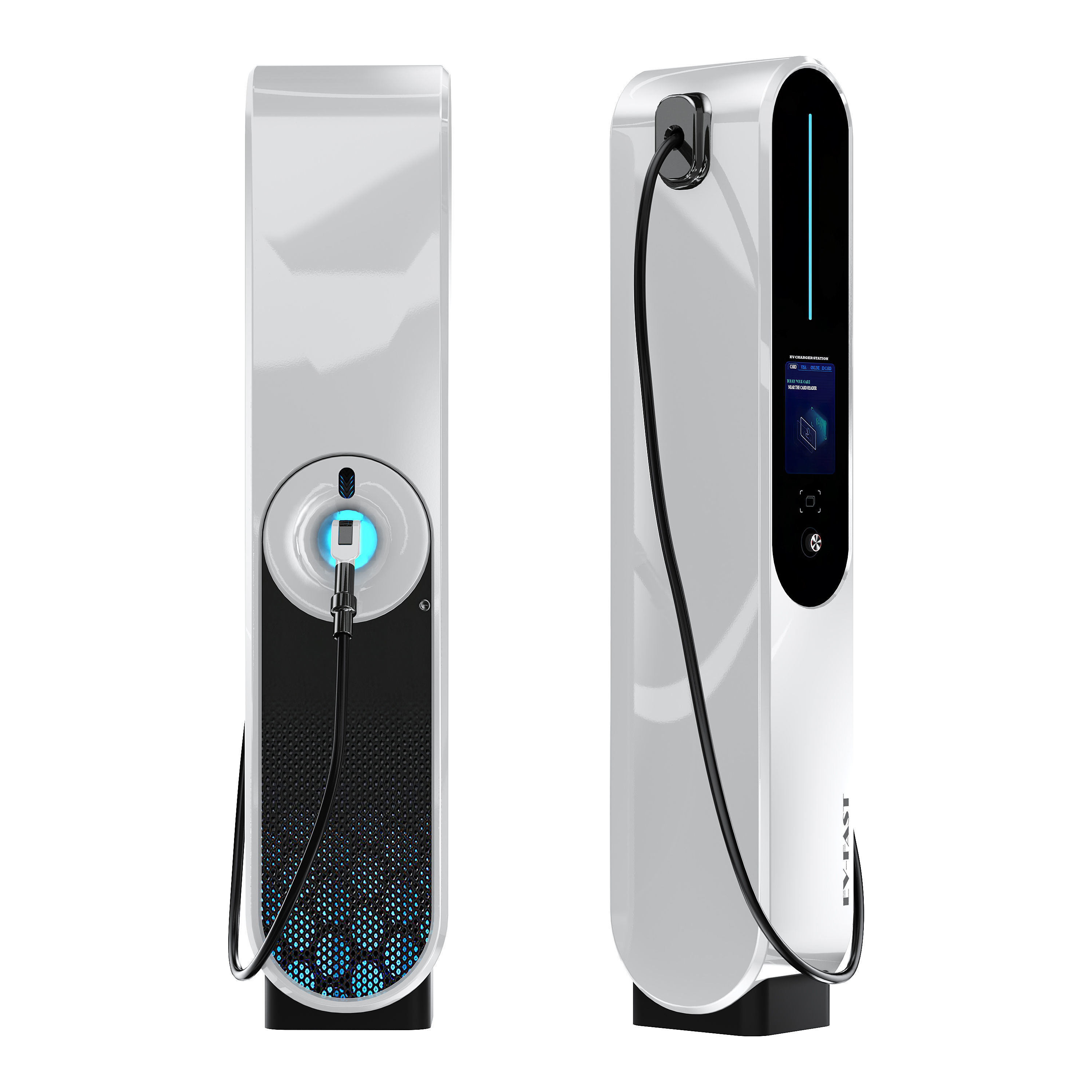 EV charger station Low-poly 3D model_4