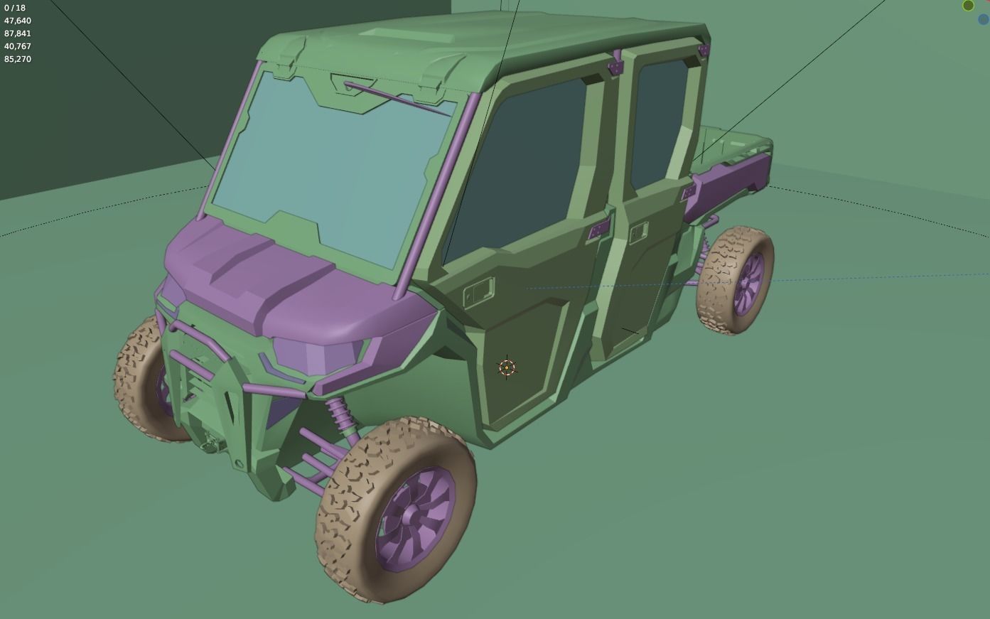 Can-Am Defender 2018 Low-poly 3D model_13