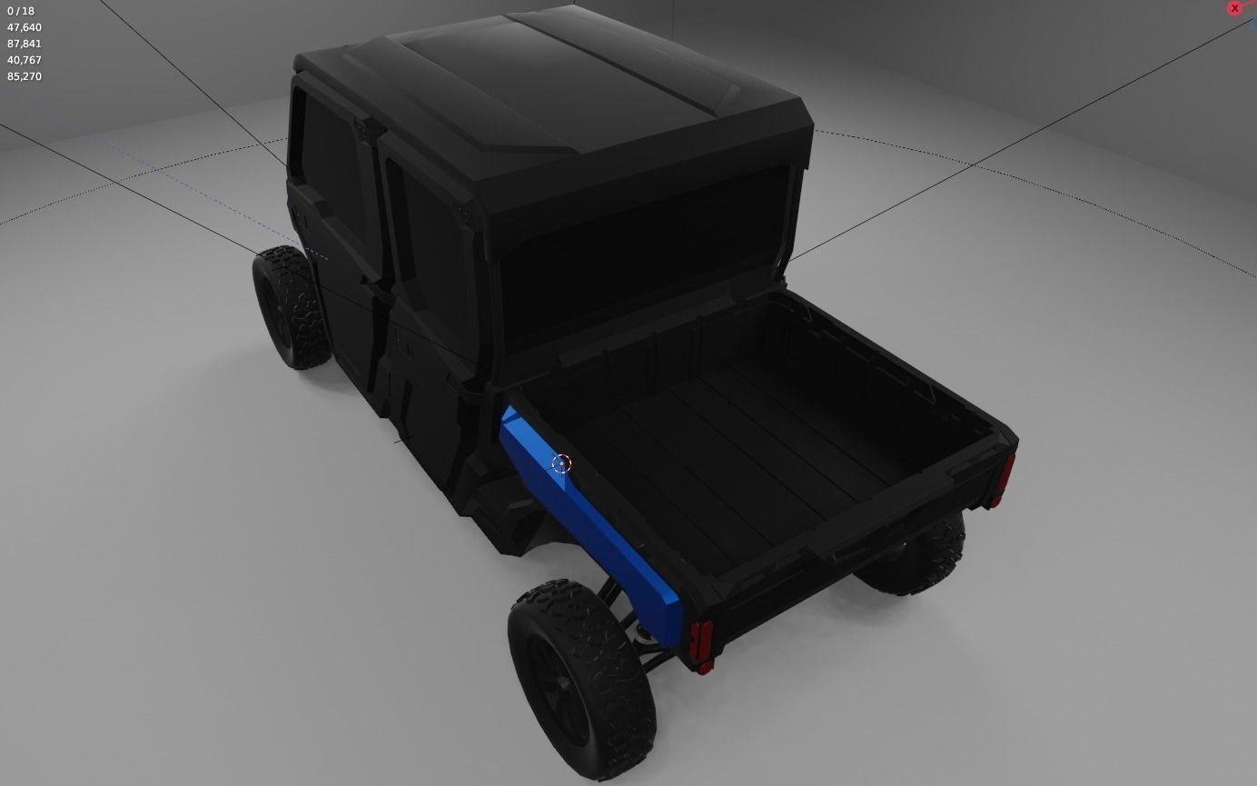 Can-Am Defender 2018 Low-poly 3D model_4