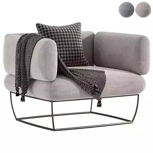 BERNARD LIGHT GRAY SMALL ARMCHAIR BY ARTEMEST COLLECTION