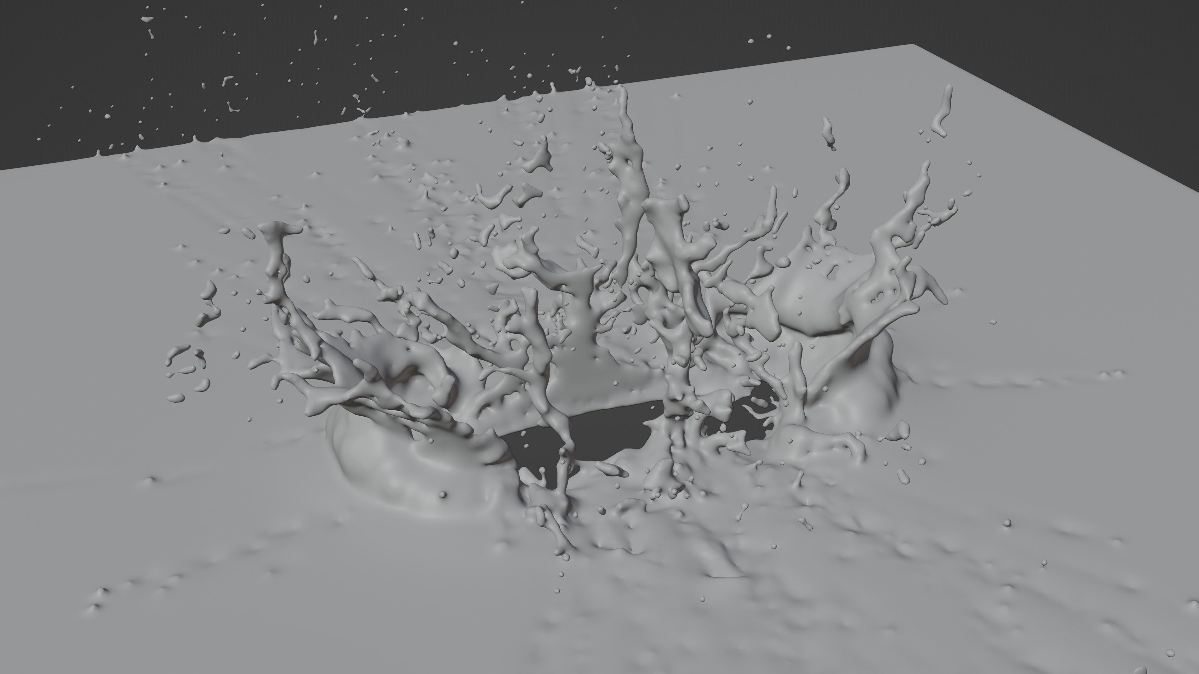 Animated liquid water splash simulation 3D model animated | CGTrader