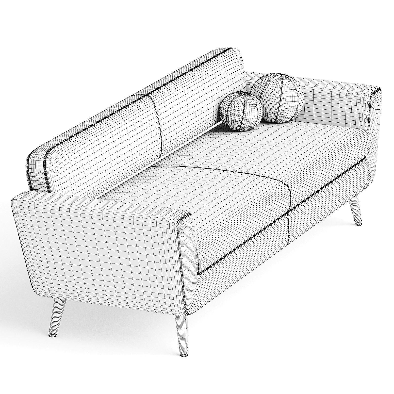 Serie 50 W sofa 3d model  3D model_4